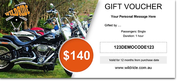 Motorcycle Tour Gift Voucher