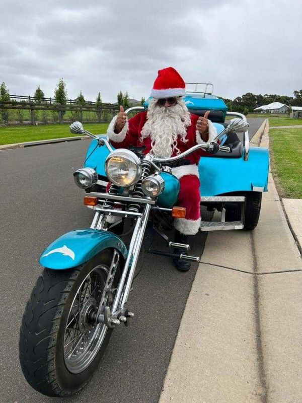 Santa photos wild ride australia santa rides trike tours