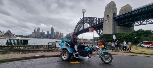 Wild ride australia harbour bridge trike tour motorcycle tour kings cross opera house luna park