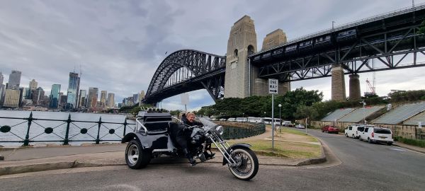 Wild ride australia trike tour sydney harbour bridge motorcycle tour opera house