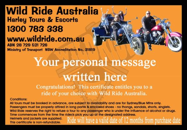 Wild ride australia voucher
